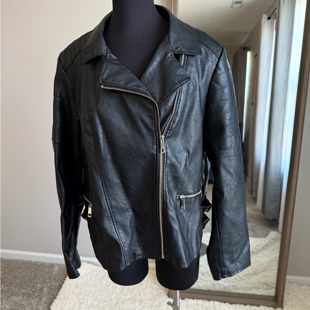 Black Faux Leather Jacket